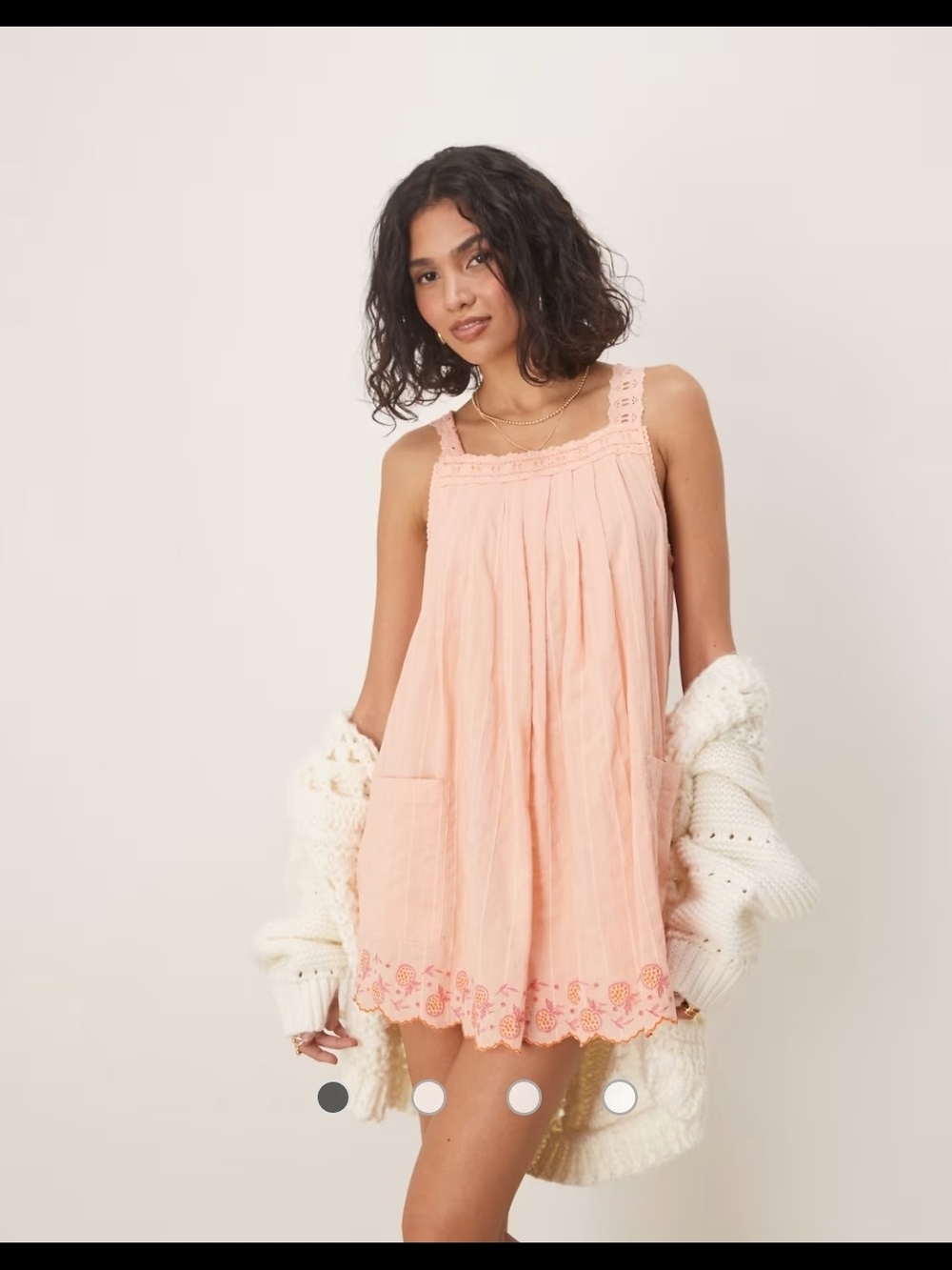 Women's Pink Latecia Smocking Detail Babydoll Mini Dress S NWT - Picture 3 of 15